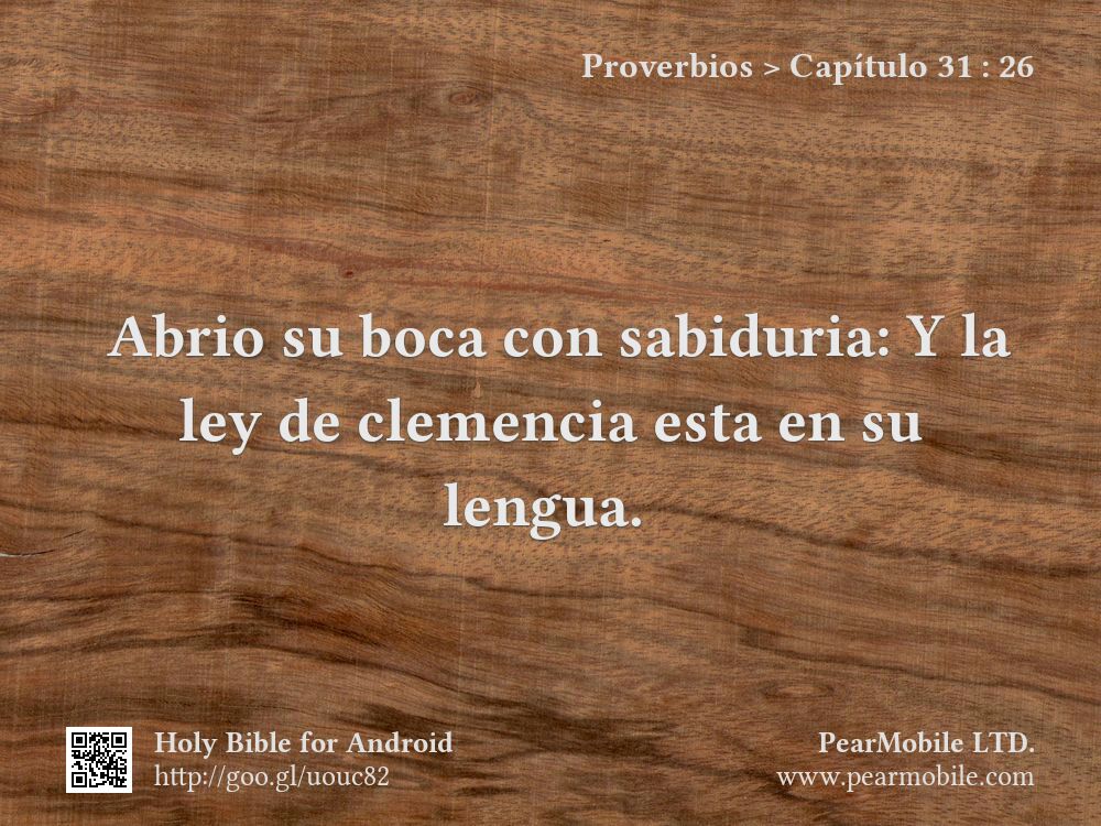 Proverbios, Capítulo 31:26